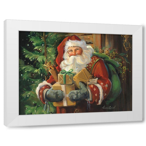 Holiday Cheer White Modern Wood Framed Art Print by Comish, Susan