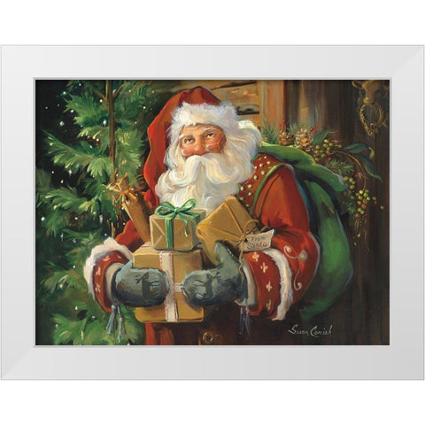 Holiday Cheer White Modern Wood Framed Art Print by Comish, Susan