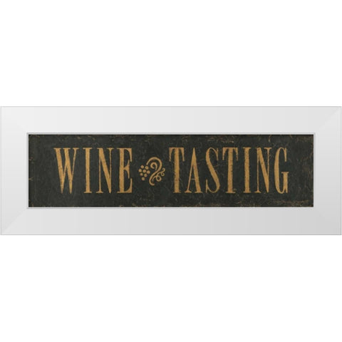 Wine Tasting White Modern Wood Framed Art Print by Marrott, Stephanie