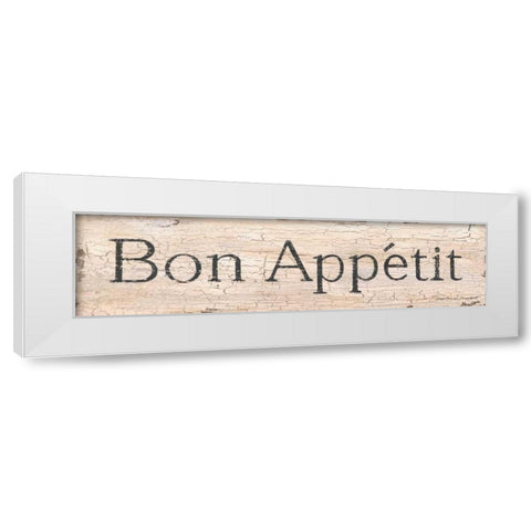 Bon Appetit White Modern Wood Framed Art Print by Marrott, Stephanie