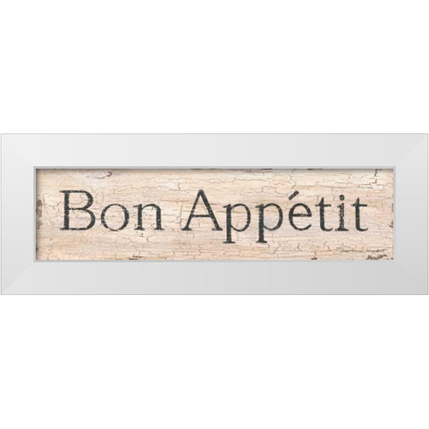 Bon Appetit White Modern Wood Framed Art Print by Marrott, Stephanie