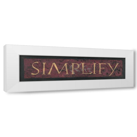 Simplify White Modern Wood Framed Art Print by Marrott, Stephanie