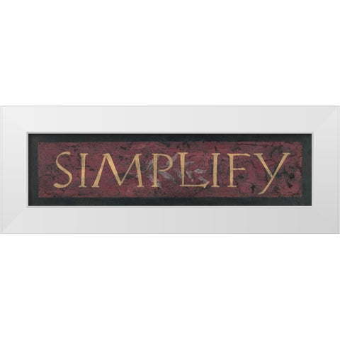 Simplify White Modern Wood Framed Art Print by Marrott, Stephanie