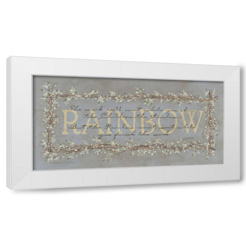 Rainbow White Modern Wood Framed Art Print by Marrott, Stephanie