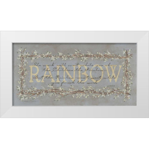 Rainbow White Modern Wood Framed Art Print by Marrott, Stephanie