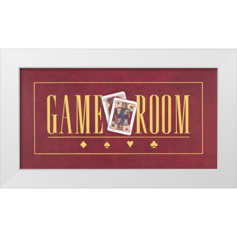 Game Room White Modern Wood Framed Art Print by Marrott, Stephanie