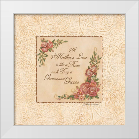 A Mothers Love White Modern Wood Framed Art Print by Marrott, Stephanie
