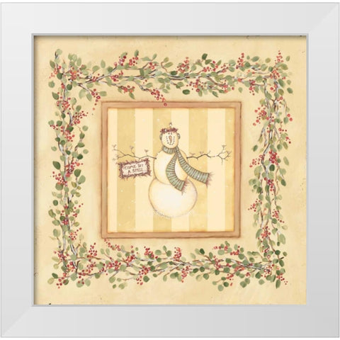 Come Sit a Spell White Modern Wood Framed Art Print by Marrott, Stephanie