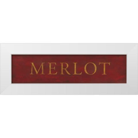 Merlot White Modern Wood Framed Art Print by Marrott, Stephanie