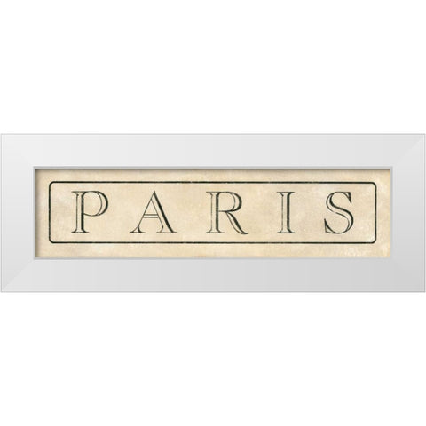 Paris White Modern Wood Framed Art Print by Marrott, Stephanie