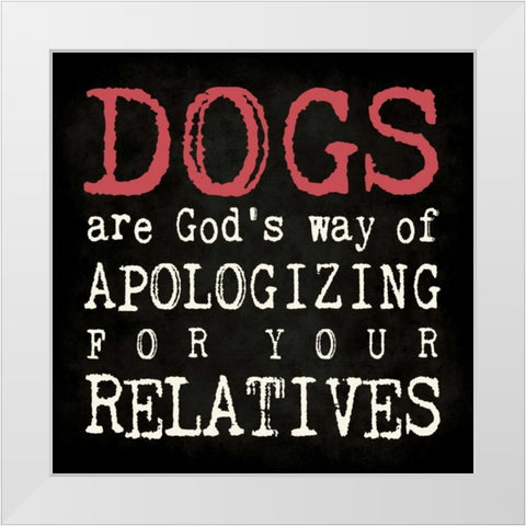 Dogs Are White Modern Wood Framed Art Print by Marrott, Stephanie