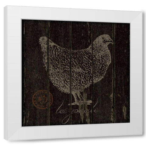 Poule White Modern Wood Framed Art Print by Marrott, Stephanie
