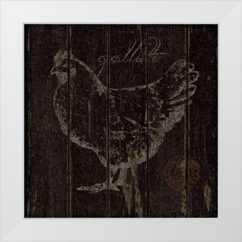 Galletto White Modern Wood Framed Art Print by Marrott, Stephanie