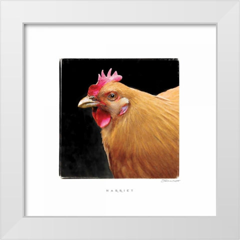 Harriet White Modern Wood Framed Art Print by Marrott, Stephanie