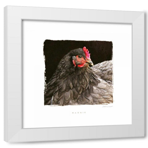 Maggie White Modern Wood Framed Art Print by Marrott, Stephanie