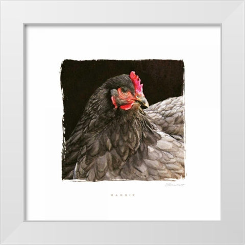 Maggie White Modern Wood Framed Art Print by Marrott, Stephanie