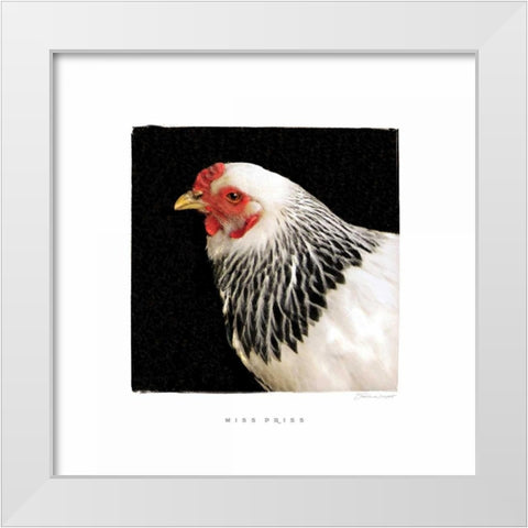 Miss Priss White Modern Wood Framed Art Print by Marrott, Stephanie