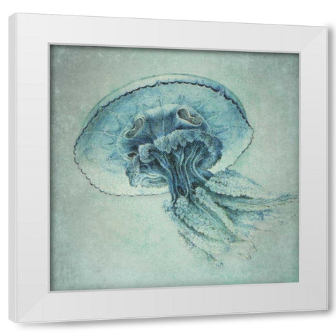Blue Jelly White Modern Wood Framed Art Print by Marrott, Stephanie