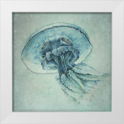 Blue Jelly White Modern Wood Framed Art Print by Marrott, Stephanie