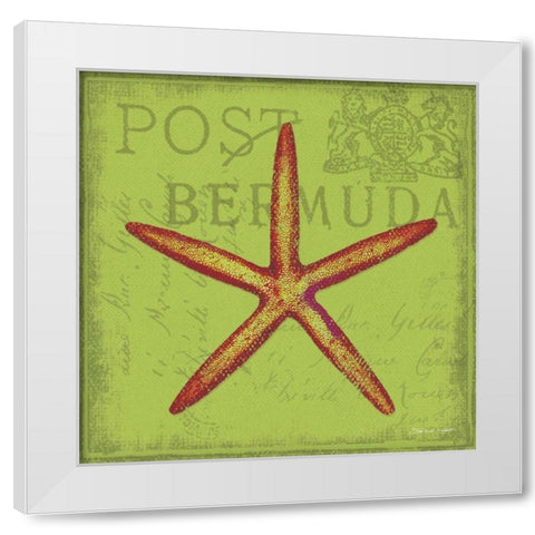 Funky Starfish White Modern Wood Framed Art Print by Marrott, Stephanie