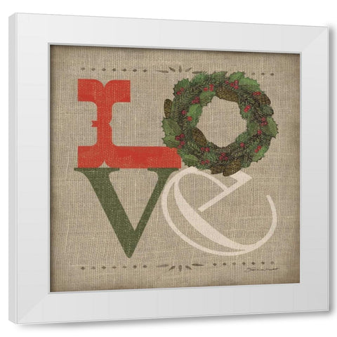 Love White Modern Wood Framed Art Print by Marrott, Stephanie