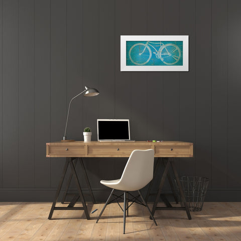 Bike White Modern Wood Framed Art Print by Marrott, Stephanie