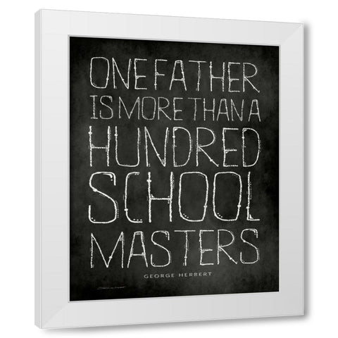 One Father White Modern Wood Framed Art Print by Marrott, Stephanie