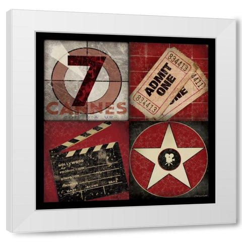 Movie 4 Pathch White Modern Wood Framed Art Print by Marrott, Stephanie