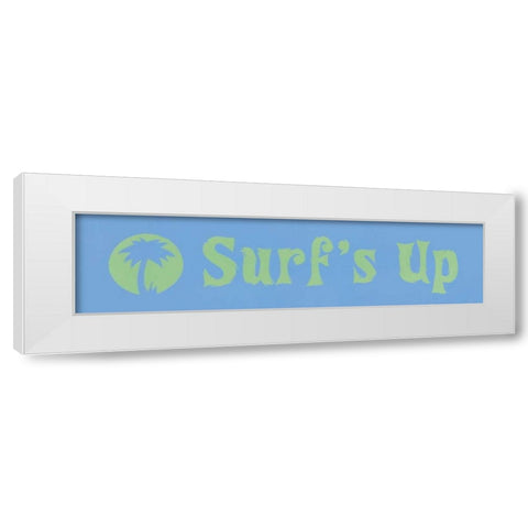 Surfs Up White Modern Wood Framed Art Print by Marrott, Stephanie