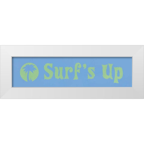 Surfs Up White Modern Wood Framed Art Print by Marrott, Stephanie