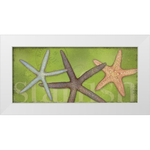 Star Fish White Modern Wood Framed Art Print by Marrott, Stephanie