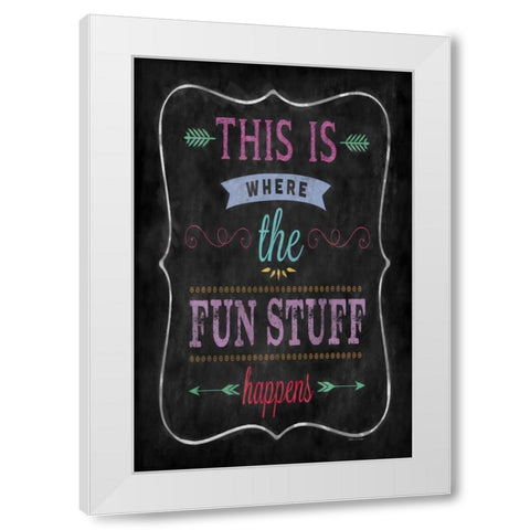Fun Stuff White Modern Wood Framed Art Print by Marrott, Stephanie