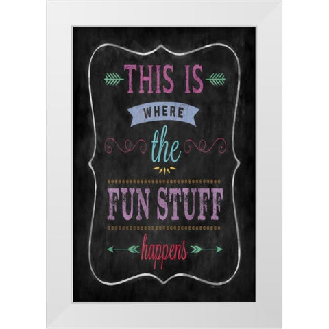 Fun Stuff White Modern Wood Framed Art Print by Marrott, Stephanie