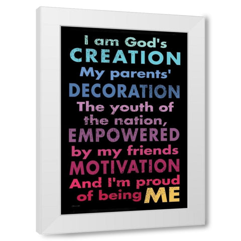 Being Me White Modern Wood Framed Art Print by Marrott, Stephanie