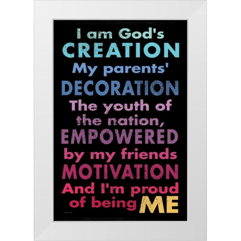 Being Me White Modern Wood Framed Art Print by Marrott, Stephanie
