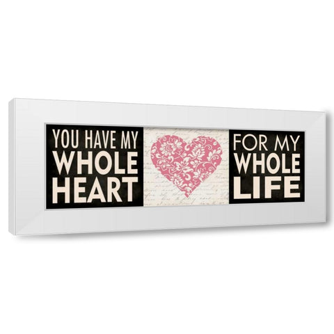 Whole Heart White Modern Wood Framed Art Print by Marrott, Stephanie