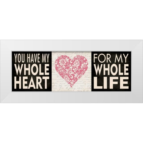 Whole Heart White Modern Wood Framed Art Print by Marrott, Stephanie