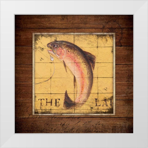 On the Line White Modern Wood Framed Art Print by Marrott, Stephanie