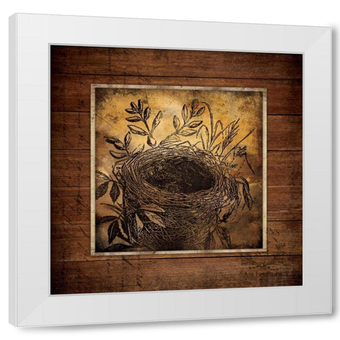 Woodland Nest White Modern Wood Framed Art Print by Marrott, Stephanie