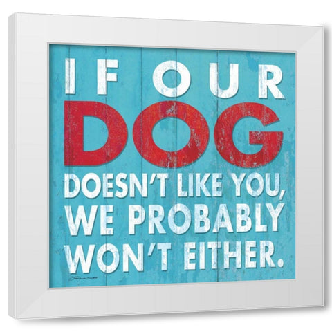 Our Dog White Modern Wood Framed Art Print by Marrott, Stephanie