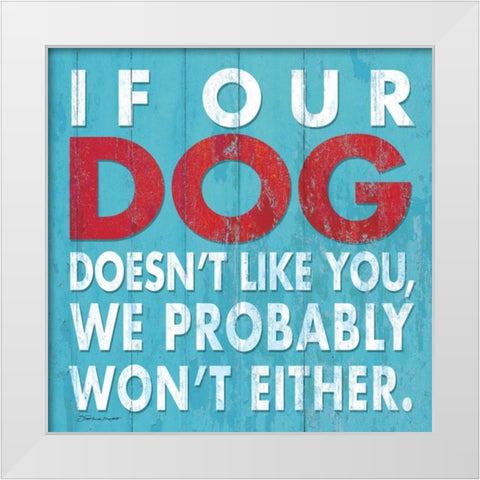 Our Dog White Modern Wood Framed Art Print by Marrott, Stephanie