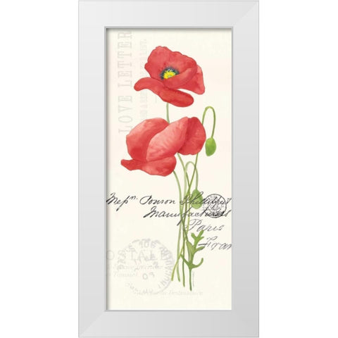 Poppy I White Modern Wood Framed Art Print by Marrott, Stephanie