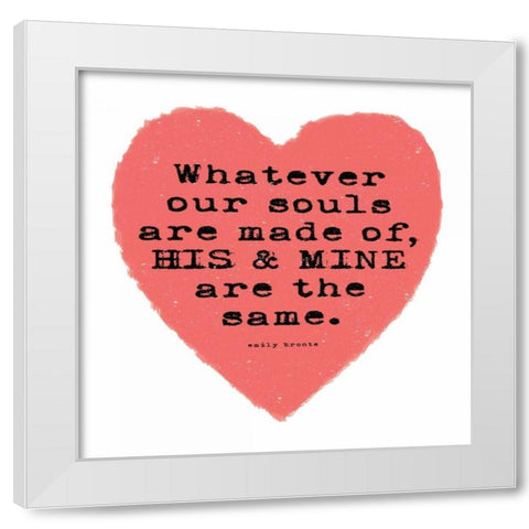 His and Mine White Modern Wood Framed Art Print by Marrott, Stephanie