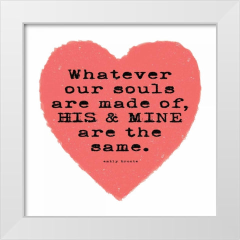 His and Mine White Modern Wood Framed Art Print by Marrott, Stephanie