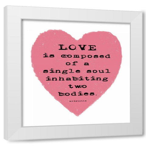Love Is White Modern Wood Framed Art Print by Marrott, Stephanie