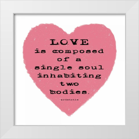 Love Is White Modern Wood Framed Art Print by Marrott, Stephanie