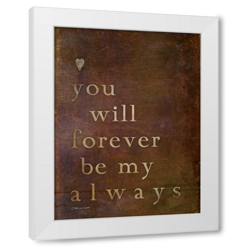 My Forever White Modern Wood Framed Art Print by Marrott, Stephanie