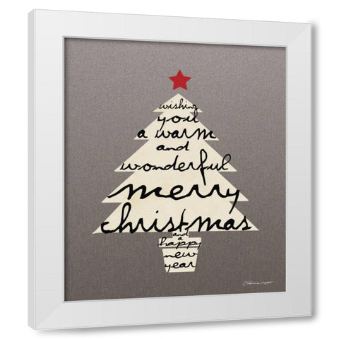 Merry Christmas I White Modern Wood Framed Art Print by Marrott, Stephanie