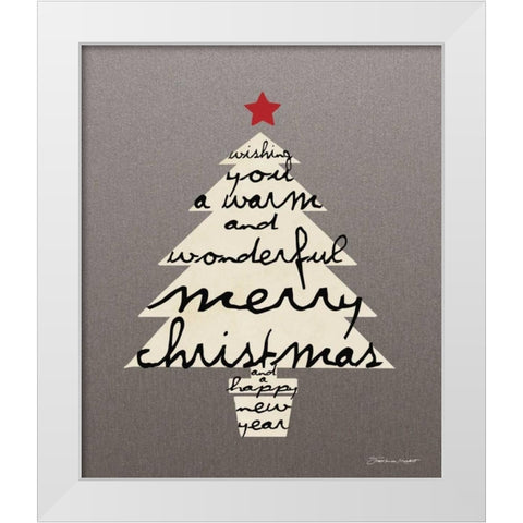 Merry Christmas I White Modern Wood Framed Art Print by Marrott, Stephanie