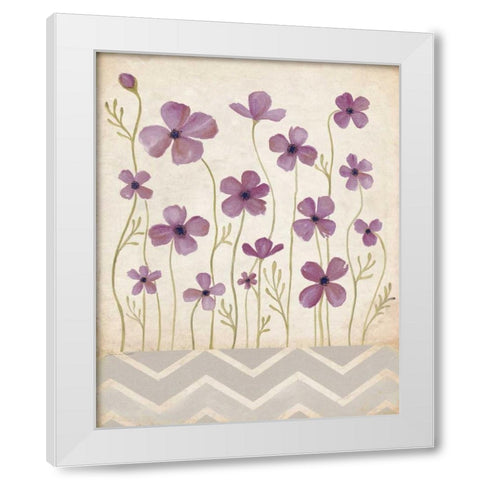 Orchid Poppies White Modern Wood Framed Art Print by Marrott, Stephanie
